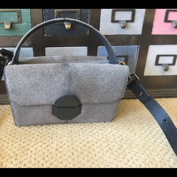 Alexander Wang rare Racketeer gray calf hair bag - Picture 5 of 15